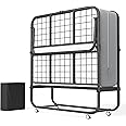 Bonusall Folding Bed with Mattress, Rollaway Bed with Mattress for Adults, 5" Thick, Space-Saving Sturdy Metal Twin Frame, 75" x 38" Portable Foldable Bed, Fold Up for Easy Storage