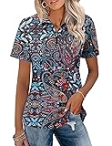 LOMON Womens Short Sleeve Activewear Tops Golf