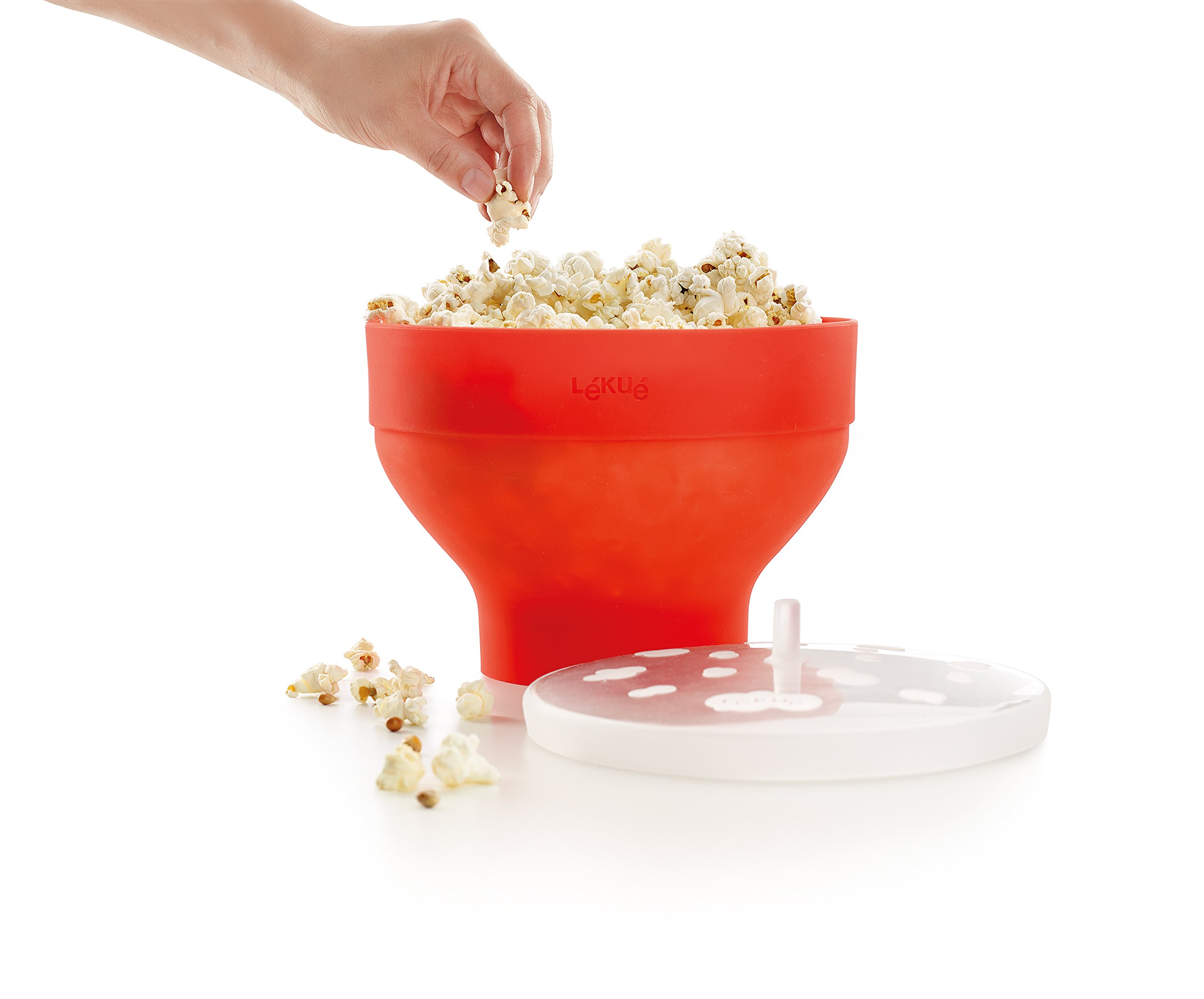 Lékué Microwave Popcorn Popper/Popcorn Maker, Red, Standard size