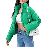 WHN Women Cropped Quilted Puffer Jacket 2025 Winter Outerwear Coat Warm Full Zipper Padded Jacket