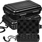 Relaxweex 2 Pcs Shockproof Small Hard Case with Foam Insert – 5.2 x 3.54 x 1.46 Tiny Storage Box, Secure Closure & Easy to Carry for Travel & Adventures