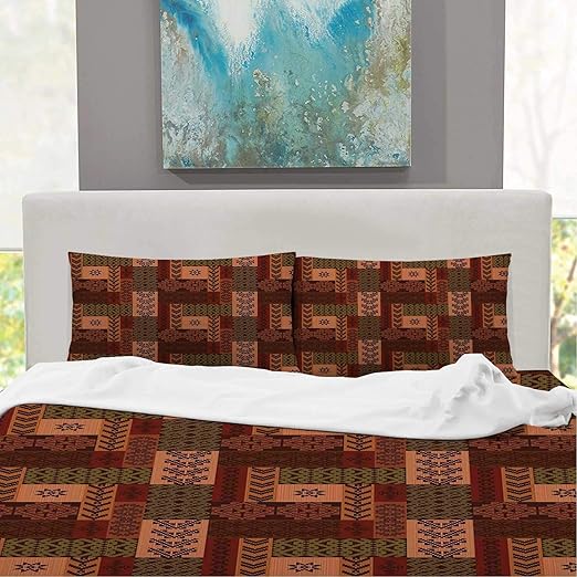 CUDEVS - Juego de Cama para Cama de Matrimonio de Estilo étnico