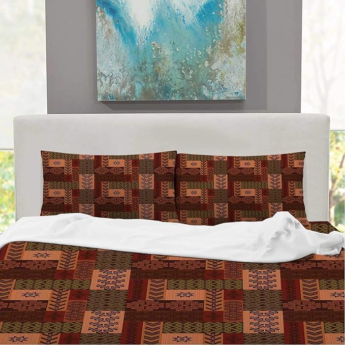 CUDEVS - Juego de Cama para Cama de Matrimonio de Estilo étnico