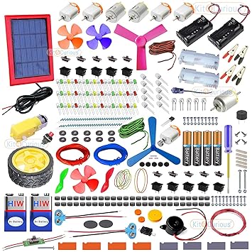 Kit4Curious All in 1 Educational Learning Kit  Electric-Electronics, Solar Energy, Robotics, Arts, Chemistry, Magnetic DIY Gift Mega Kit with Instruction
