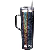 Ezprogear 34 oz Stainless Steel Mug with Handle Double Wall Insulated Cup for Travel (Glitter Black)