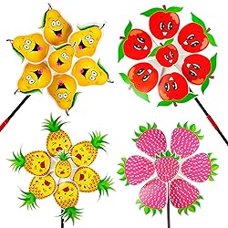 Sepco 12PCS Colorful Fruit Pattern Pinwheels Cute