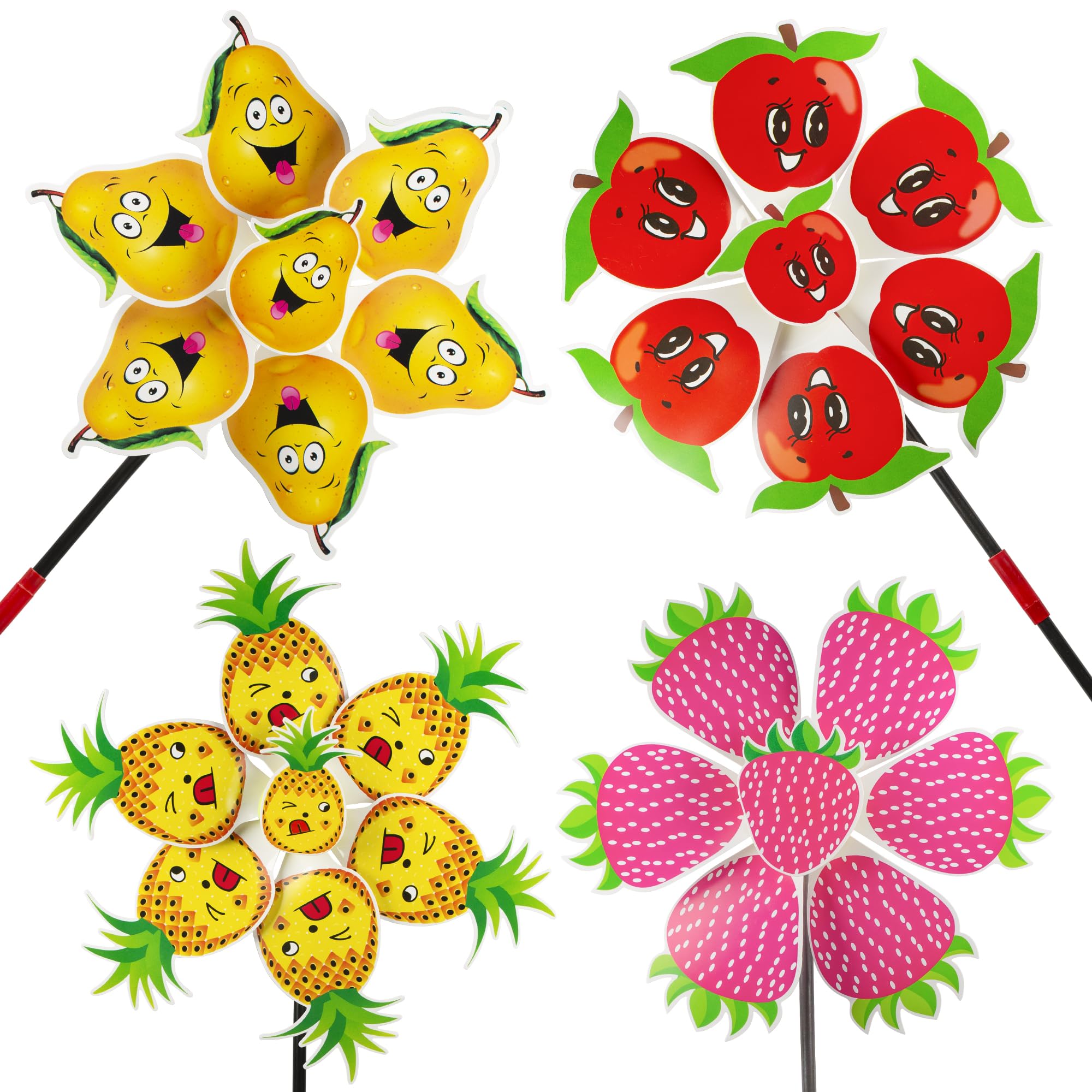 Sepco 12PCS Colorful Fruit Pattern Pinwheels Cute