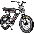 MACFOX Ebikes for Adults, 750W Electric Bike Wheelie 25 MPH Max Speed, 38 Miles Range, 20" Fat Tire E-Bike with Front Suspension, E-Bikes for Riding to School, X1S(Class-3)
