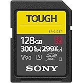 Sony TOUGH-G series SDXC UHS-II Card 128GB, V90, CL10, U3, Max R300MB/S, W299MB/S (SF-G128T/T1)