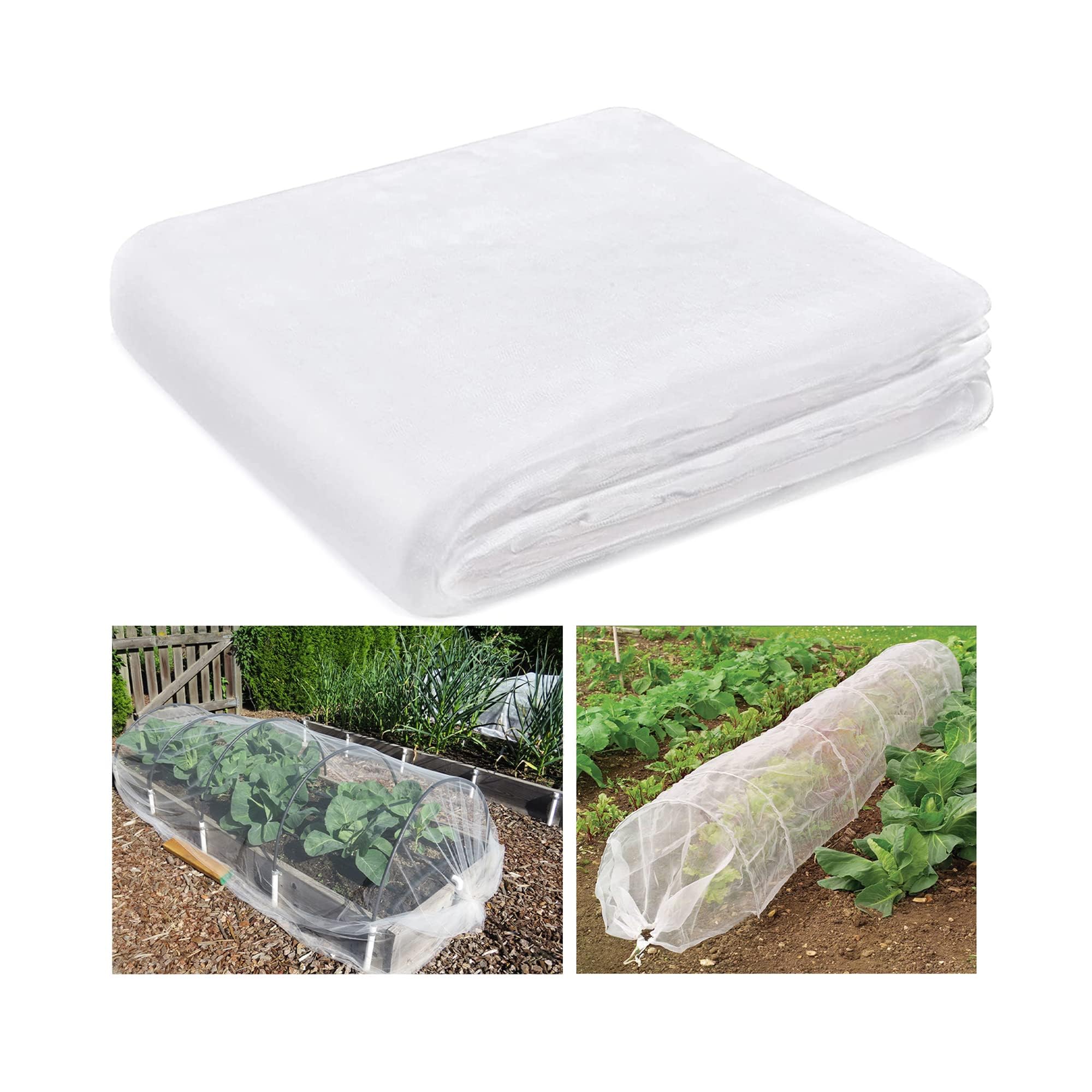 Insect Netting Mesh Garden Netting Fine Mesh Butterfly Garden Netting for Vegetables Plants Fruits Flowers Crops Greenhouse Row Covers Raised Bed Barrier Screen Birds Protection Netting (3 * 6m)