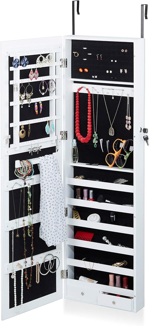Amazon.de: Relaxdays Schmuckschrank mit Spiegel, Spiegelschrank hängend