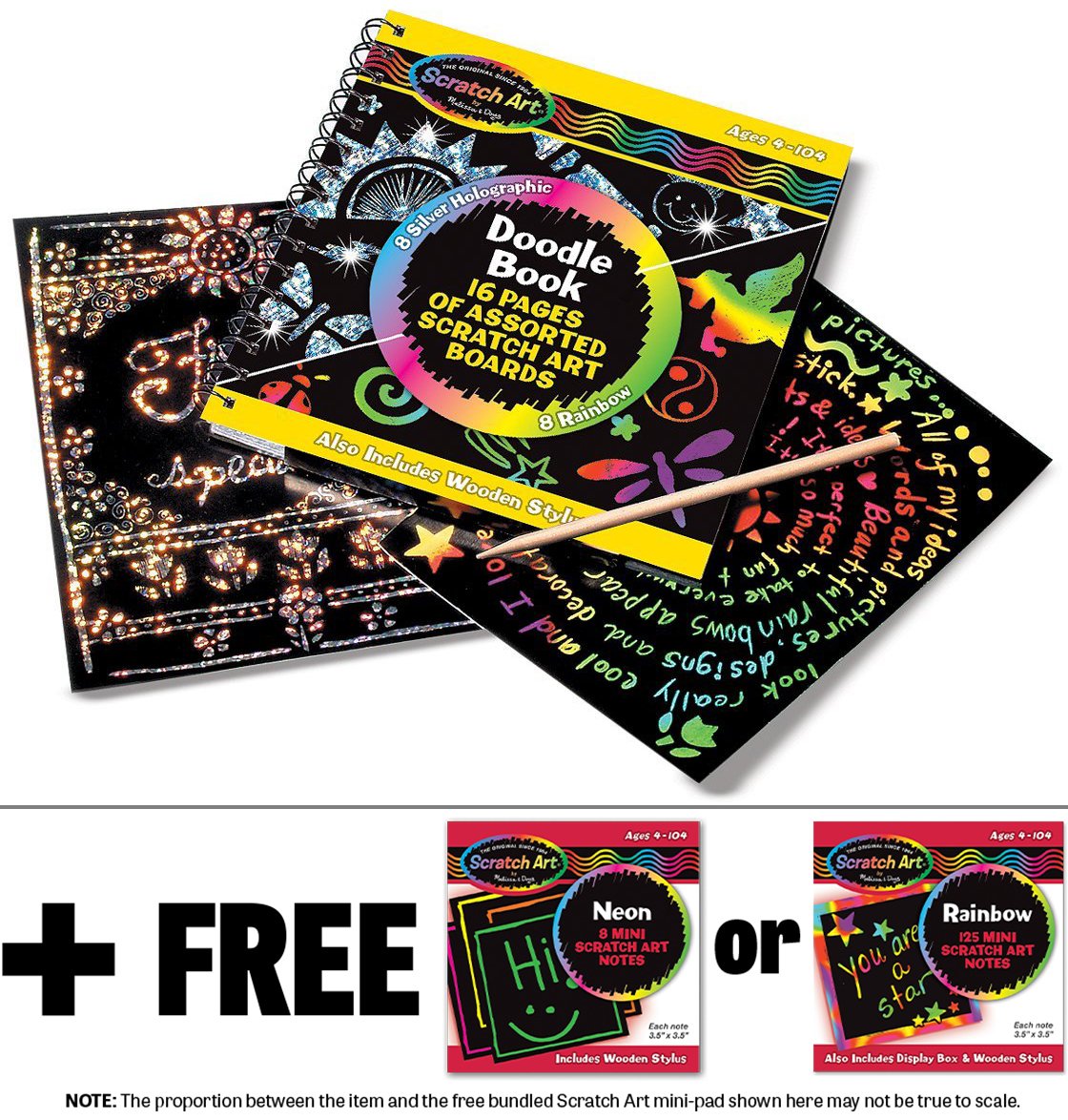 melissa & doug scratch art box of rainbow mini notes