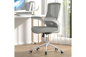 CYKOV Office Chair, High Back Desk Chair Adjustable Height and Ergonomic Design Home Office Computer Chair Executive Lumbar Support Padded Flip-up Armrest Swivel Task Chair