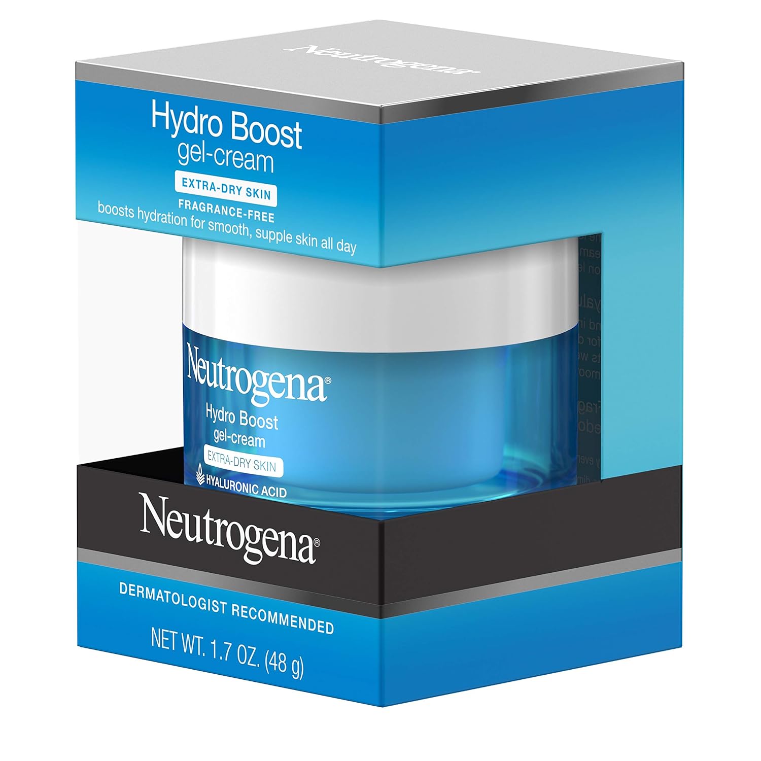 Neutrogena Hydro Boost Hyaluronic Acid Hydrating Gel-Cream Face Moisturizer to Hydrate & Smooth Extra-Dry Skin, Oil-Free, Fragrance-Free, Non-Comedogenic & Dye-Free Face Lotion, 1.7 oz: Beauty
