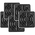 uxcell 5 Pcs 1.7 Inch PC Fan Dust Filter Dust Proof Desktop Computer Fan Filter Grills Plastic Washable Fan Shield Filter Mesh Black