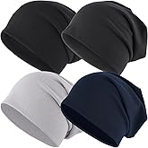 EINSKEY Lightweight Slouchy Beanie for Men Women, Oversize Thin Cotton Skull Cap Chemo Cap Night Sleeping Hat for All Seasons