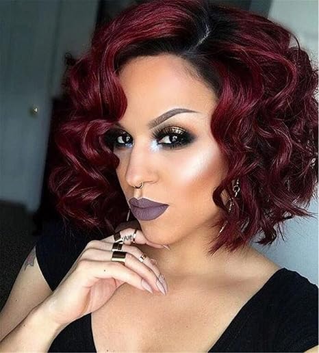 Atozwig Short Wigs For Black Women Red Wig India Synthesishair