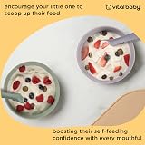 Vital Baby Silicone Suction Feeding Bowl & Spoon Green - Strong Suction view 5
