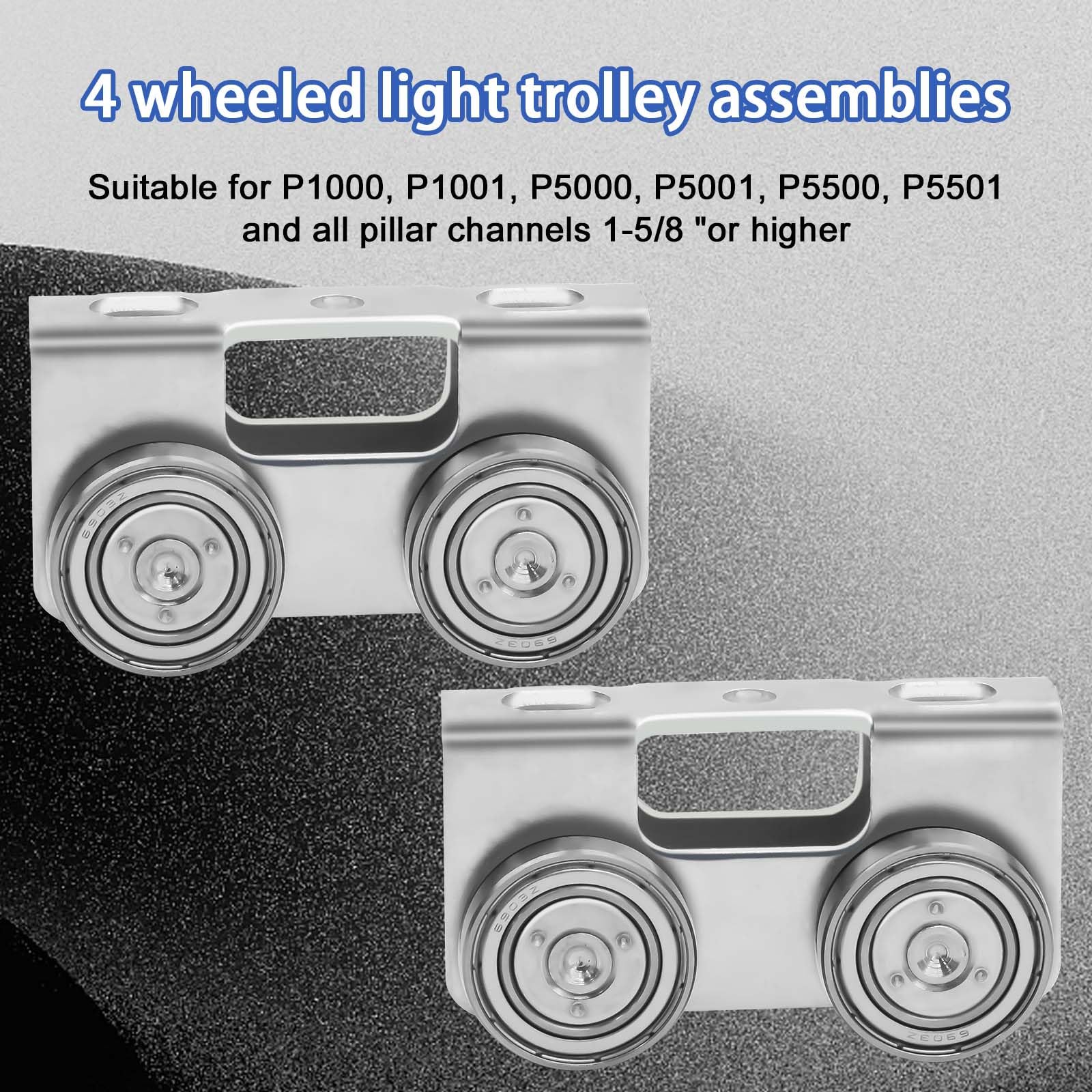P2750-EG Trolley Assembly 4 Wheel Light Duty For Use With All 1-5/8 ...