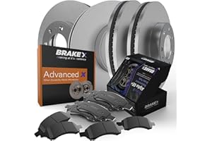 Brake X Replacement Brake Pads and Rotors Kit replacement for 2013-2015 Toyota RAV4 | Advanced X Rotors and Alpha Ceramic Brake Pads [Front and Rear]