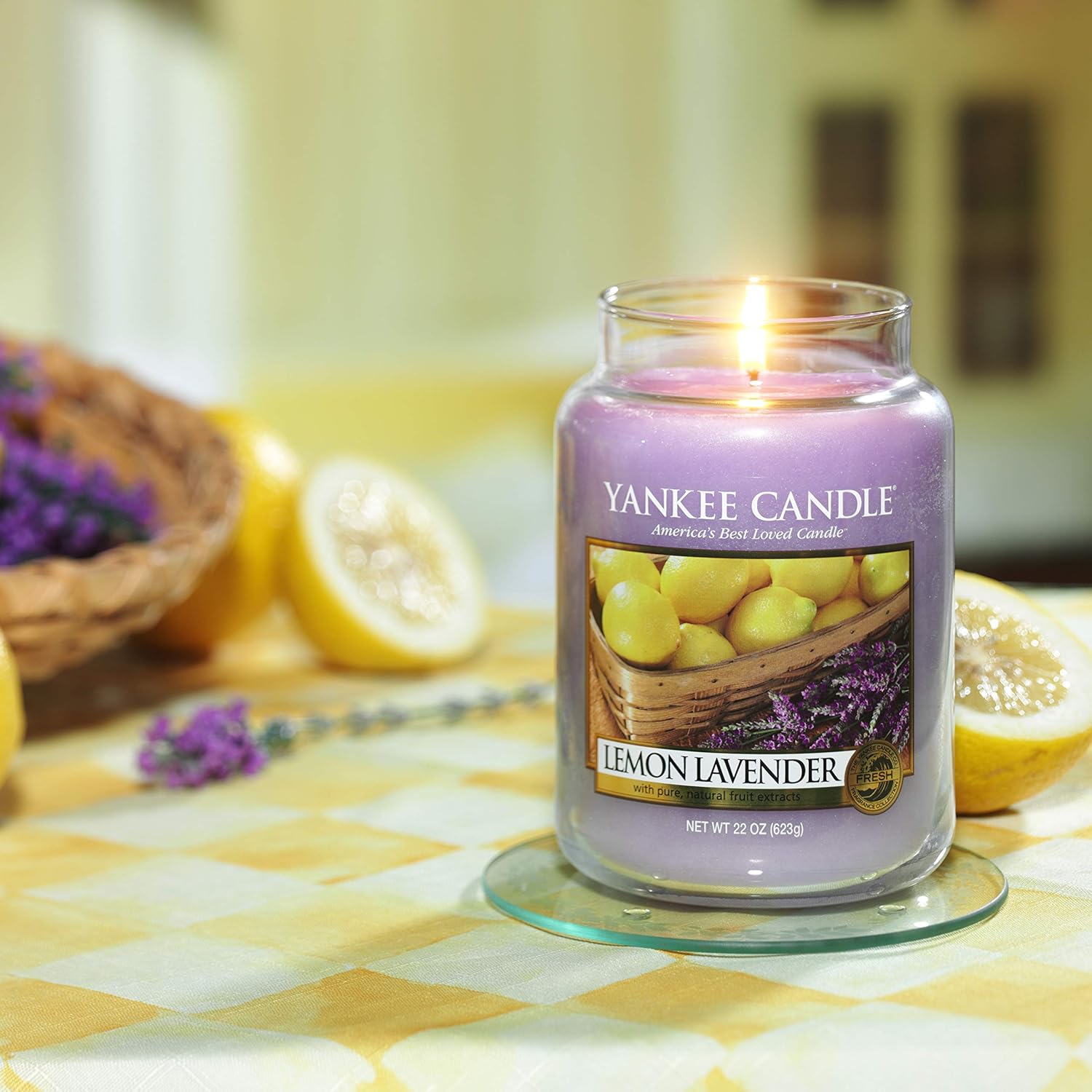 Yankee Candle 1073481EZ Large Jar Candle Lemon Lavender: Home & Kitchen