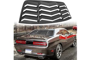 ROUTEKING Rear Window Louver, Rear Windshield Sun Shade Cover Compatible with Dodge Challenger 2008-2022 2023 in GT Lambo Style, Matte Black ABS Material, Anti-Peeping and Shade
