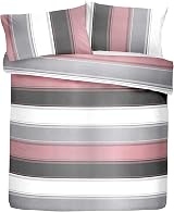 Fusion Betley Stripe Reversible Duvet Cover Set Blush King view 2