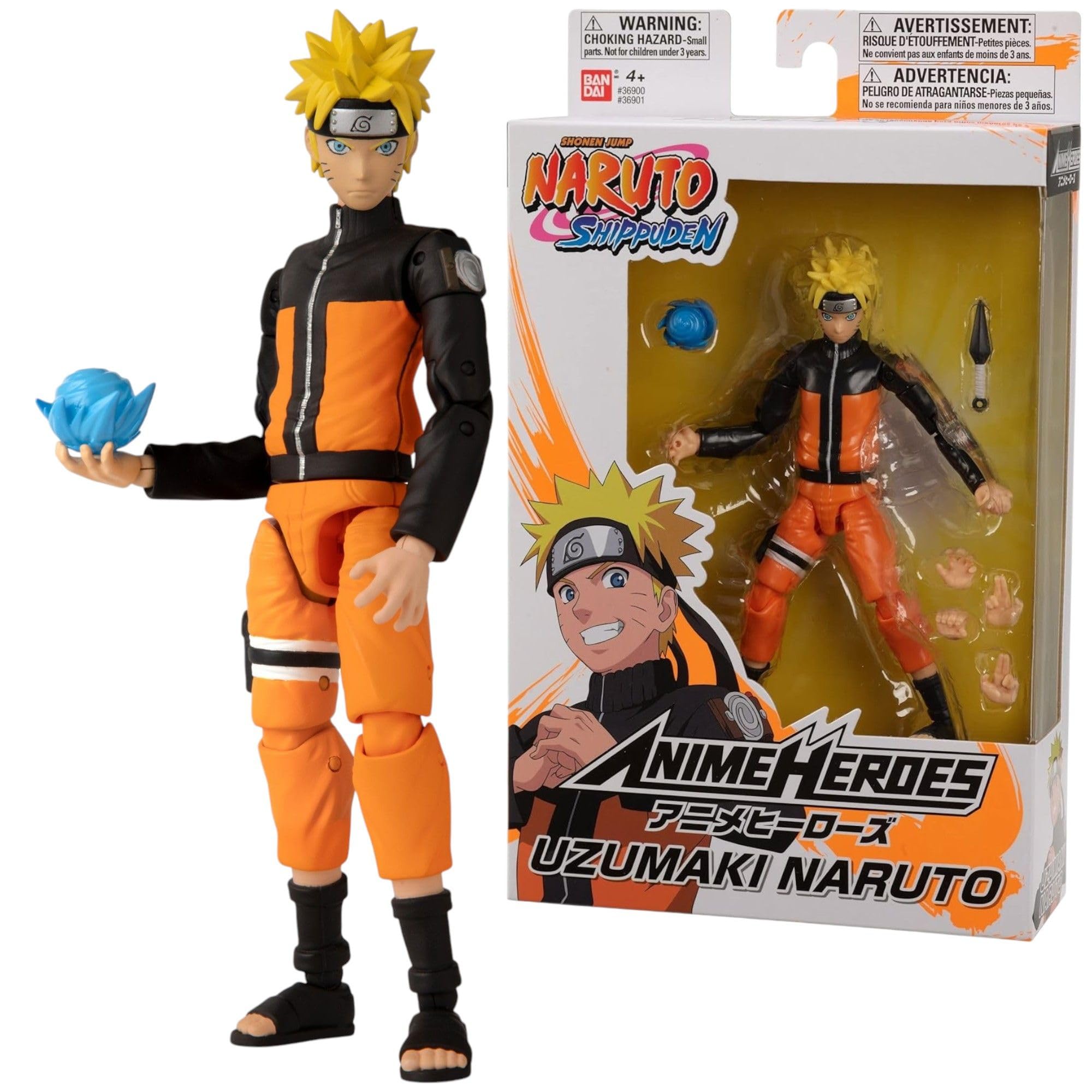 Anime Heroes Bandai 36901 15cm Uzumaki Naruto-Action Figures