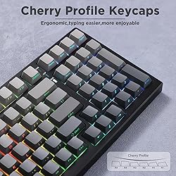 YUNZII Black Gray Gradient Dye Sub PBT