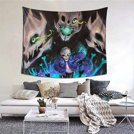 Amazon Co Jp 人気 アンダーテールサンズ 3 北欧ins風背景布 タペストリー 壁掛け 配置 おしゃれ飾り 壁紙 改造する タペストリー インテリア デコレーション リビング かっこいい ベッドルーム ホーム キッチン