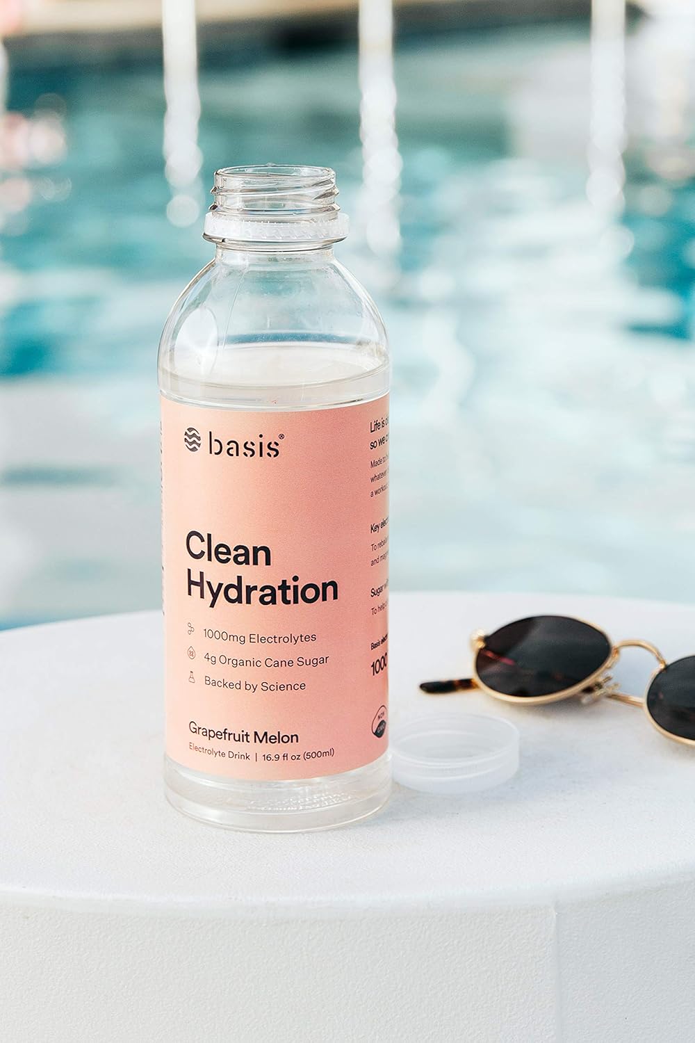 Basis Clean Hydration Drink, Low Sugar Electrolyte Beverage, Dehydration Recovery from at-Home Workouts, Exercise, Illness, Travel, Hangover, Sports, Heat, Fatigue - 12 Bottles per Case - (Variety): Health & Personal Care