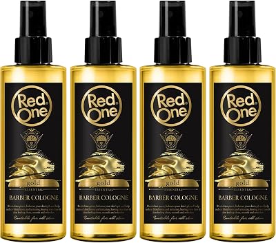 RedOne Barber Cologne Gold Aftershave Spray 4x 150ml Long-Lasting Fragrance