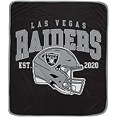 Pegasus Sports Vintage Arch Block Logo Flannel Ultra Soft Blanket (LV Raiders)
