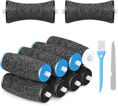 Jorest 10Pcs Replacement Rollers for Scholl Velvet Smooth Foot File 2 Shapes 3