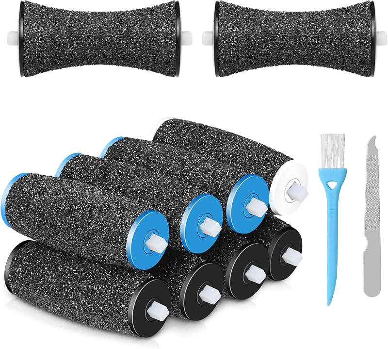 Jorest 10Pcs Replacement Rollers for Scholl Velvet Smooth Foot File 2 Shapes 3