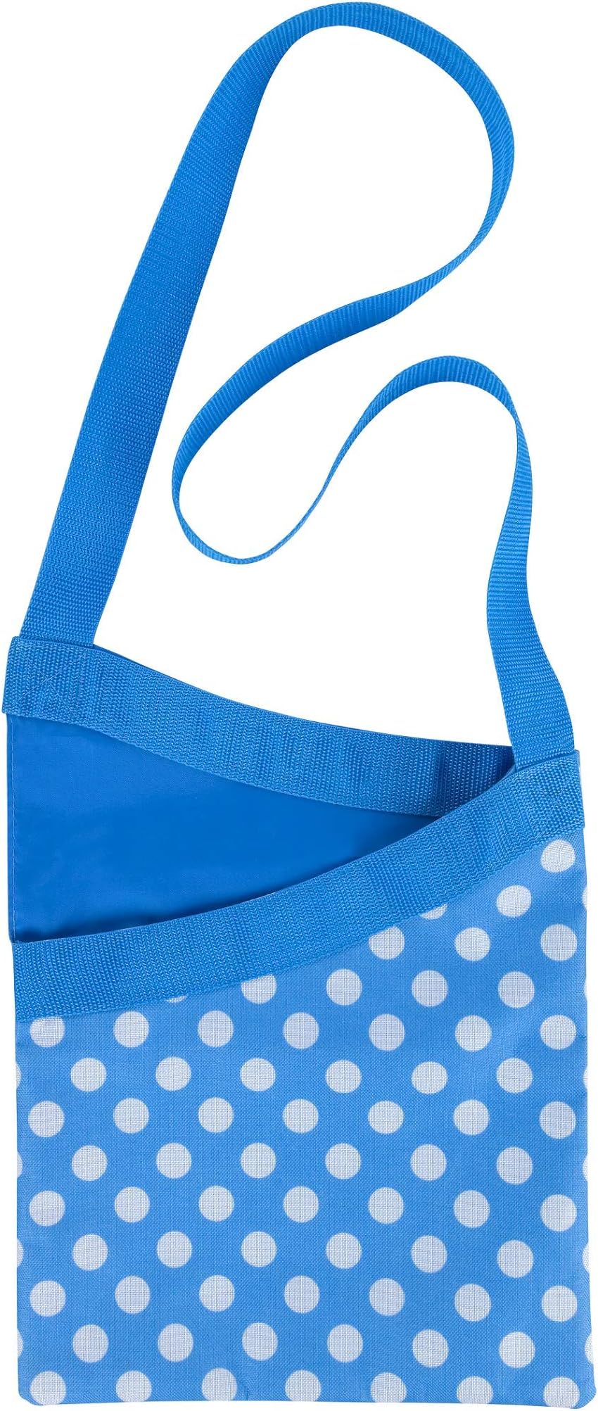 Elliott Peg Bag Blue White Polkadot Pattern with Extra Long Shoulder Strap