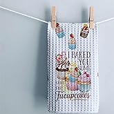 CoCray66 I Baked You Some Shut The Fucupcakes Kitchen Towel - Funny Pun Cupcake Home Decor - Soft & Absorbent Kitchen Towels - Housewarming Gift - Dish Towel Gift for Friends Or Family