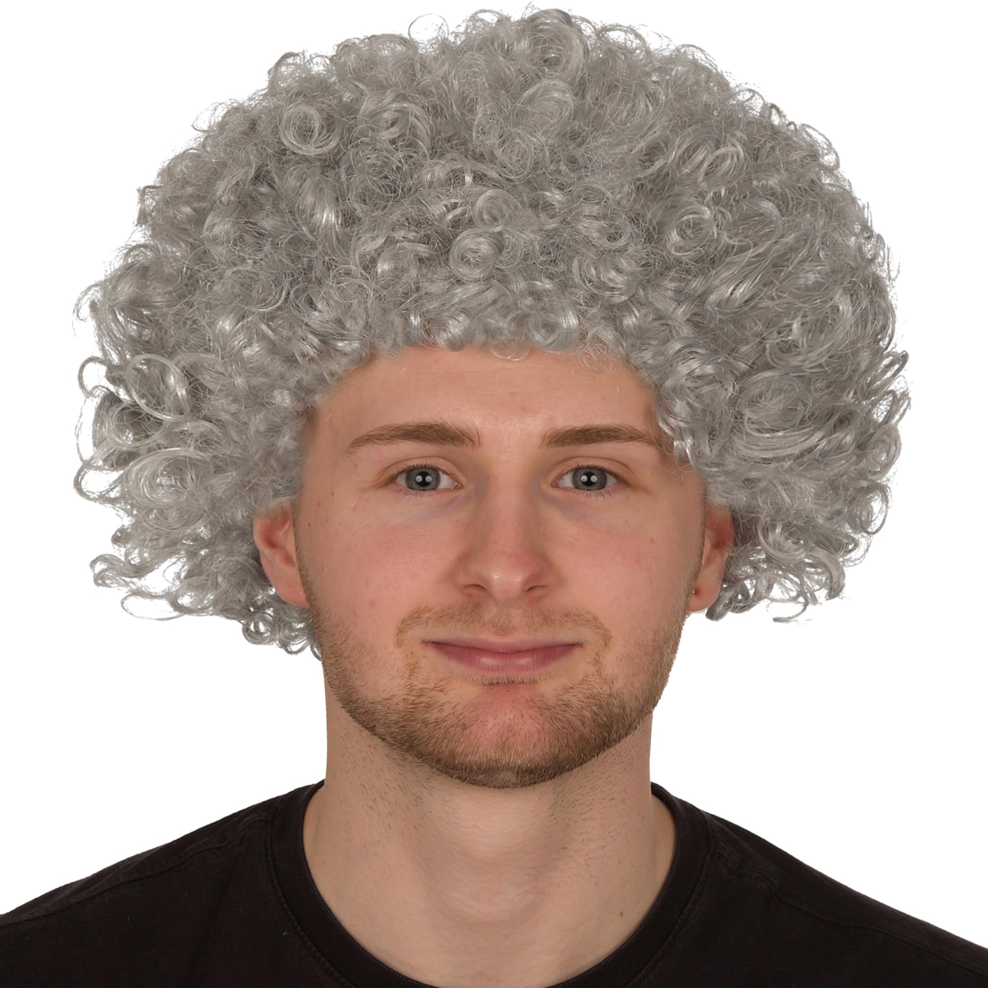 Mens Afro Wig - Fun Curly Hair Coloured Afro Wigs Fancy Dress Accessories for 70s Disco Costume - Curly Synthetic Hair for 80s Fancy Dress Men and Women