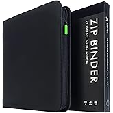 Vault X 12 Pocket Zip Trading Card Binder 480 Cards Exo-Tec (Black) | Holds 480 standard-size TCG cards in 20 side-loading 12-pocket pages. Padded, water-resistant Exo-Tec cover.