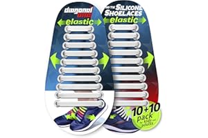 DIAGONAL ONE Elastic No Tie Shoe Laces for Adults Sneakers & Kids Sneakers fits Mens, Womens & Unisex Rubber Shoes