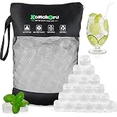 300 PCS Reusable Ice Cube for Drink, Refreezable Plastic ice Cubes Without Diluting BPA Free, Large Pack With Bag, Suitable for Whiskey Coffee Bars Ice Baths Camping, Instant Cooler Packs