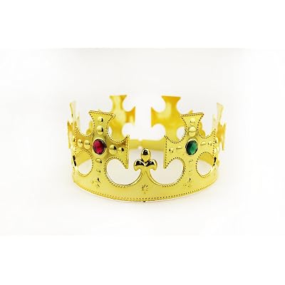 Adorox Gold Royal King Plastic Crown Prince Costume Accessory 1 Medieval