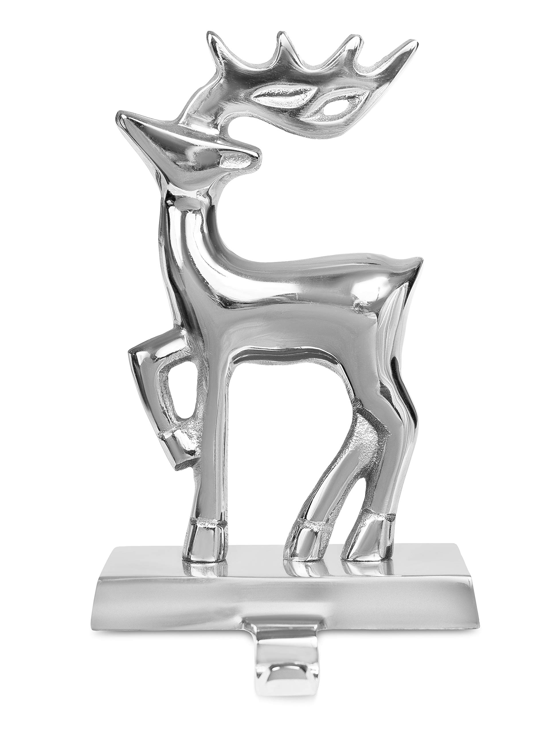 BIRDROCK HOME Reindeer Stocking Holder For Mantle Holiday Mantle