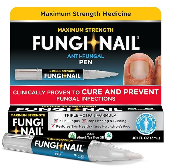 FUNGI-NAIL PEN APPLICATOR ANTI-FUNGAL SOLUTION, KILLS FUNGUS THAT CAN LEAD TO NAIL & ATHLETE’S FOOT WITH TOLNAFTATE & CLINICALLY PROVEN TO CURE AND PREVENT FUNGAL INFECTIONS, 0.101 FL OZ (PACK OF 1)