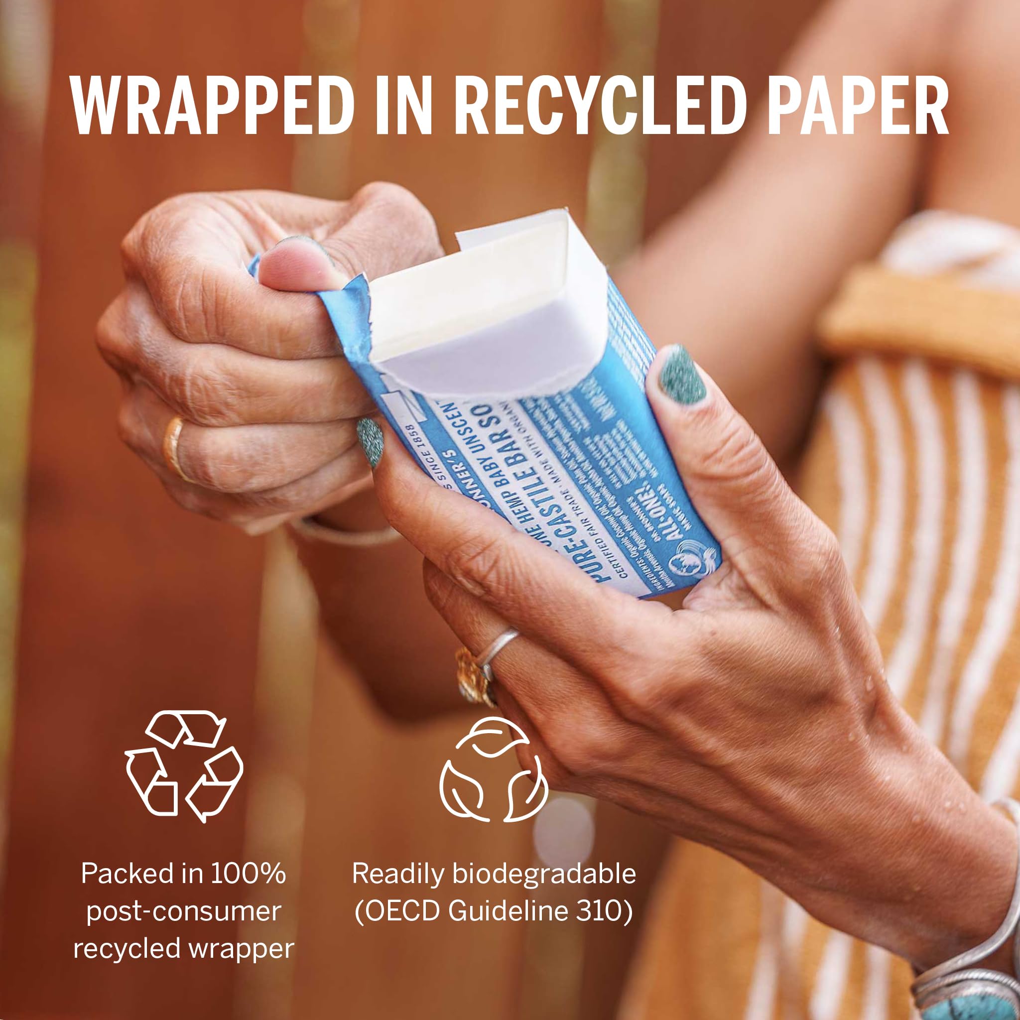 Dr. Bronner's Pure-Castile Baby Unscented Magic Bar Soaps - Made with Regenerative Organic Certified Oils - For Face, Hand, Hair Gentle on Sensitive Skin - Soap Bars for Men & Women - 2 Pack, 5 oz