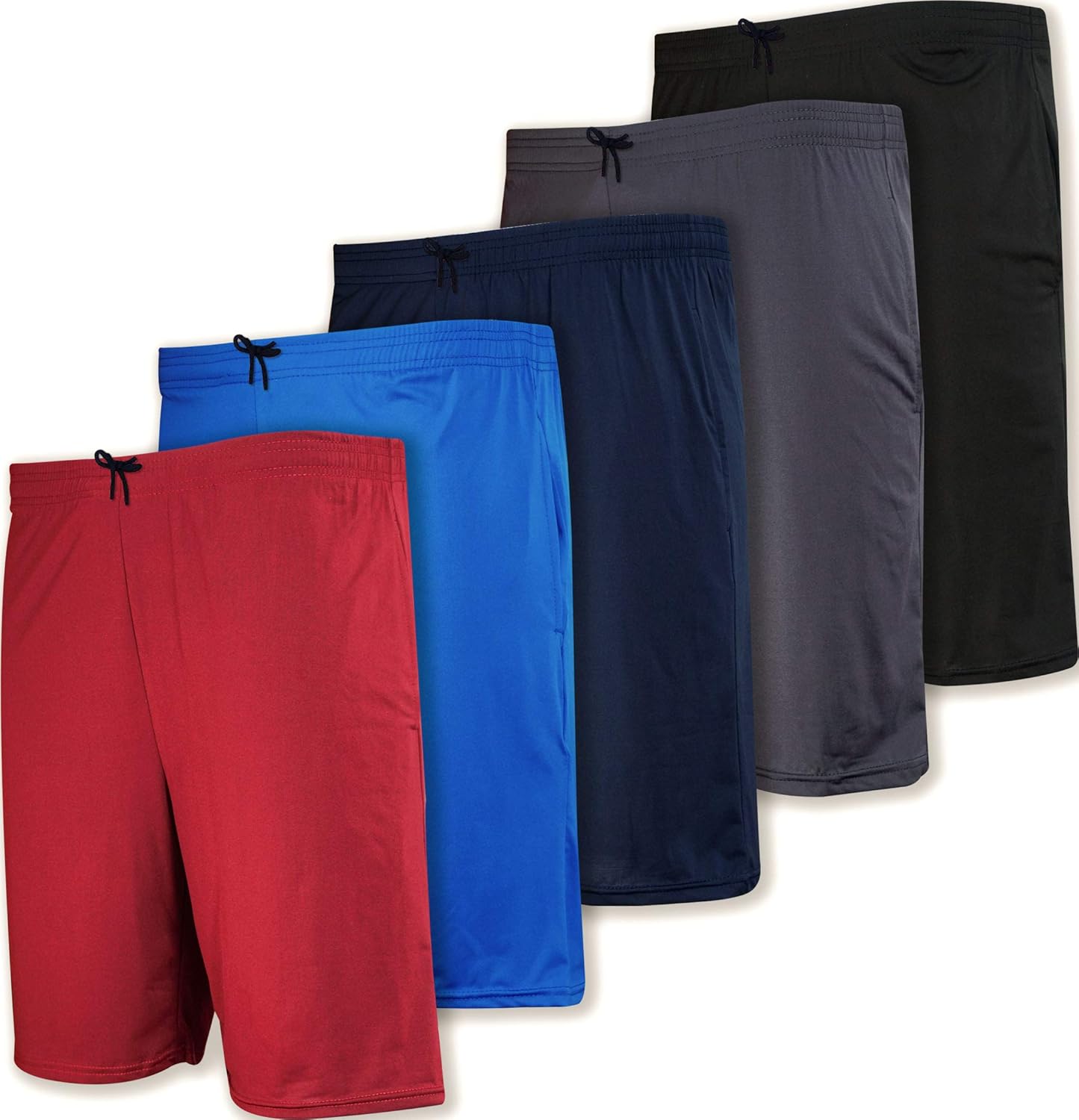 5 Pack:Men's Dry-Fit Sweat Resistant Active Athletic Performance Shorts at  Men’s Clothing store