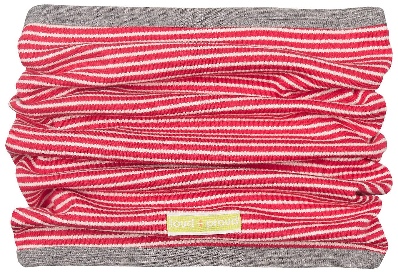 loud + proud Baby Wende-schlauchschal aus Bio Baumwolle, GOTS Zertifiziert Scarf, Red (Tomato to), One (Size: OS)