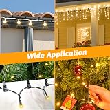 Dalugo 120 Pcs Gutter Hooks for Outdoor Lights Black Plastic Clips view 7
