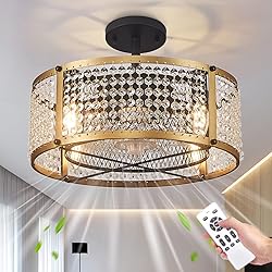 Zhizenl Ceiling Fan with Lights, 6 Speeds