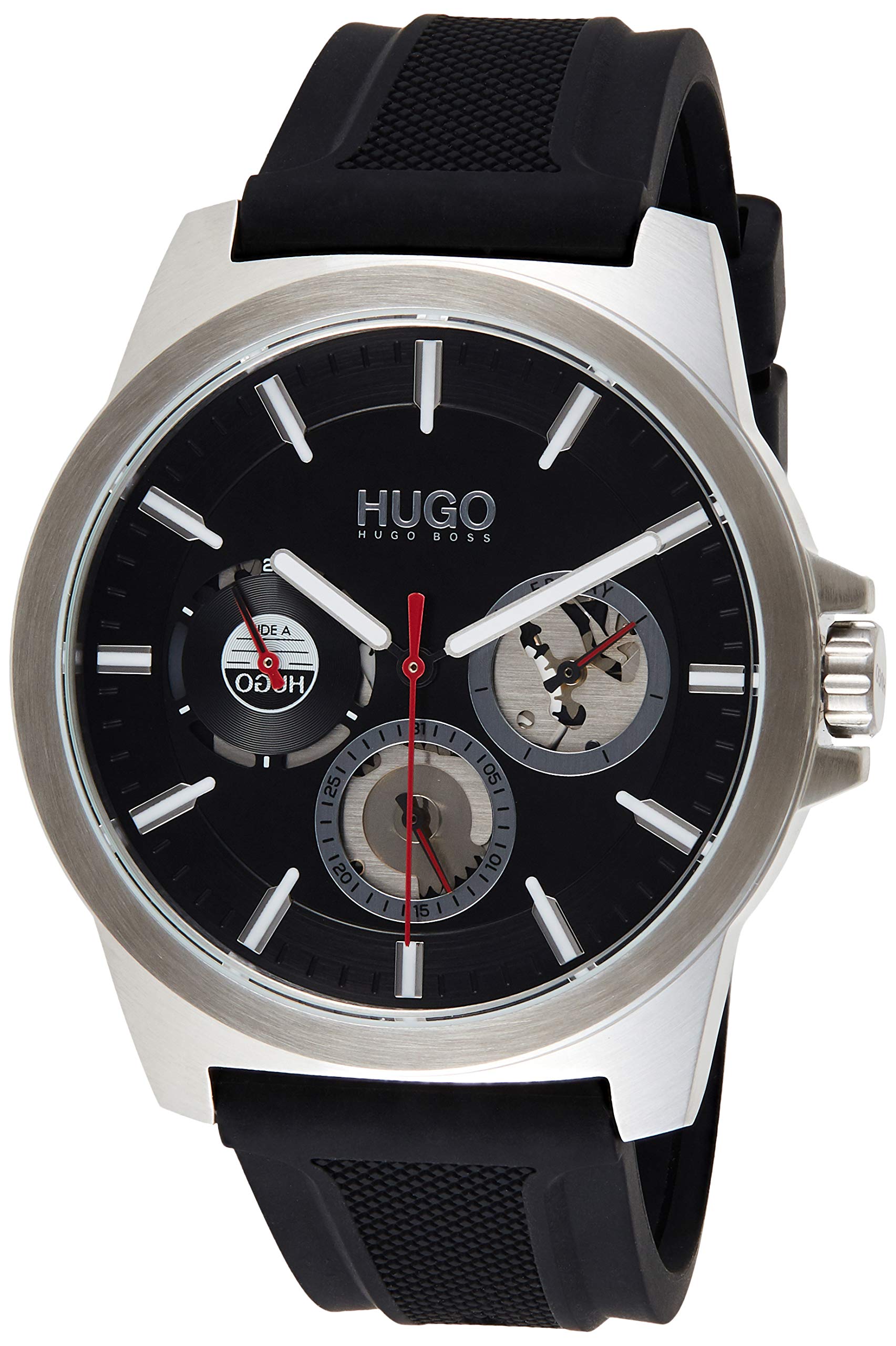 HUGO Men's Analogue Quartz Watch with Silicone Strap 1530129